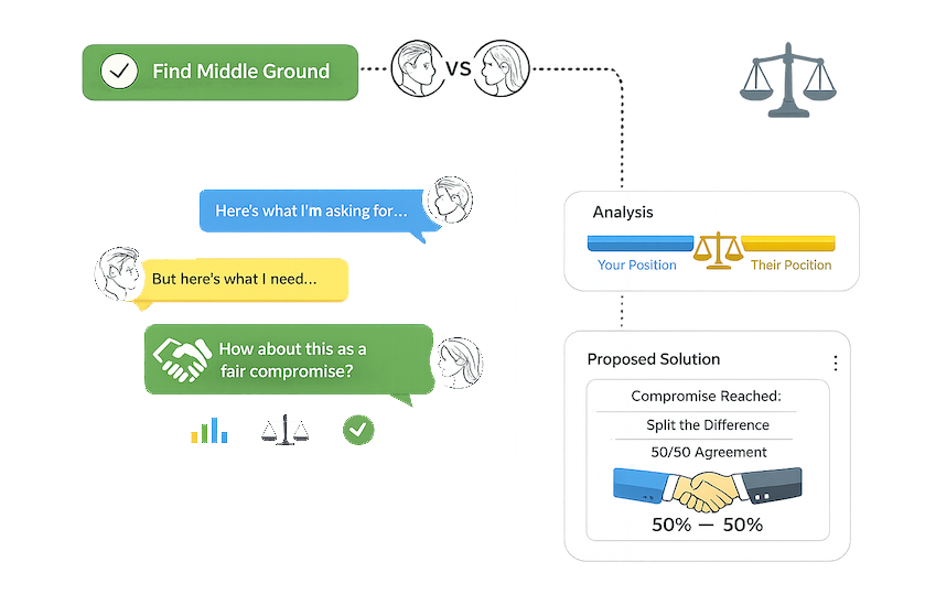 Fair compromise - handshake illustration